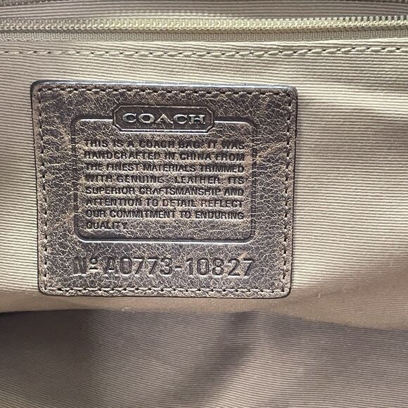 Vintage Y2K Coach Limited Edition Mandy Legacy Brown & Cream Turn Knob Tag - Picture 14 of 15